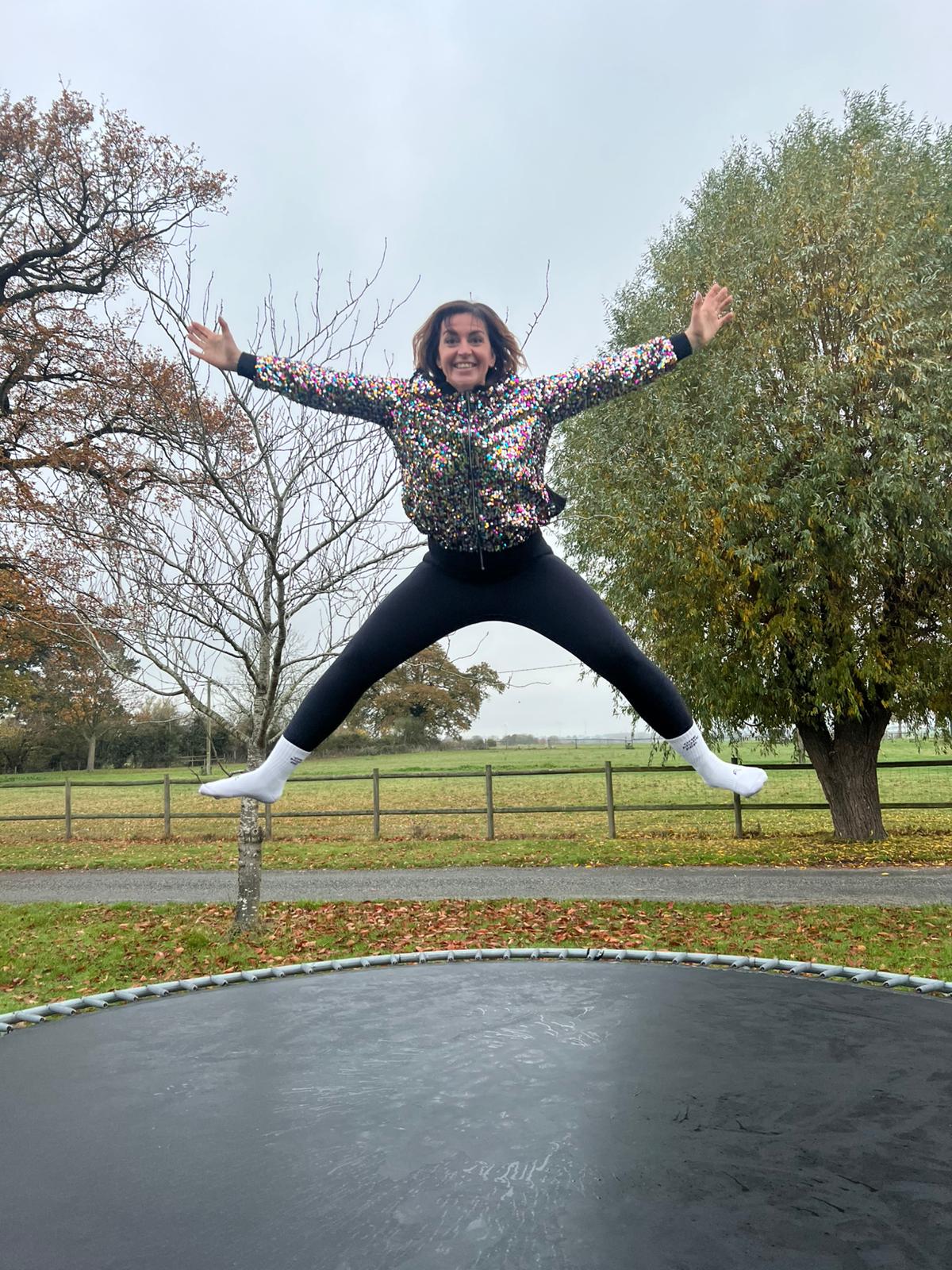 Zia on trampoline
