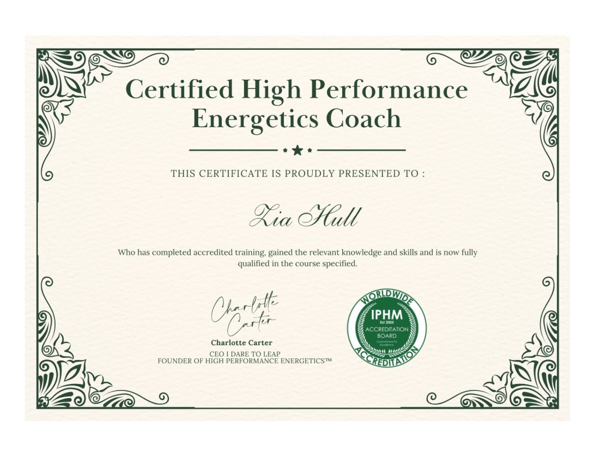 Zia Hull - Certified High Performance Energetics® Coach Certificate